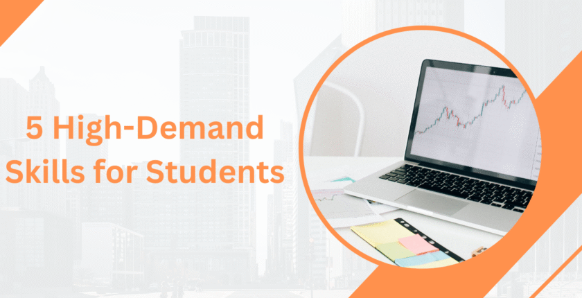 A student learning digital marketing, coding, and AI tools on a laptop in 2025 to develop high-demand online skills.